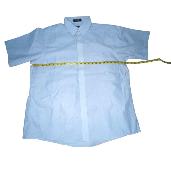 The Arrow Company Men's Wrinkle Free Oxford Cotton Blend 17 1/2 Short Sleeve - Picture 8 of 10